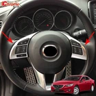 Хромированная панель на руль для Mazda 6 Atenza GJ, 2013, 2014, 2015, 2016, наклейка на переключатель, отделка, украшение, Стайлинг автомобиля