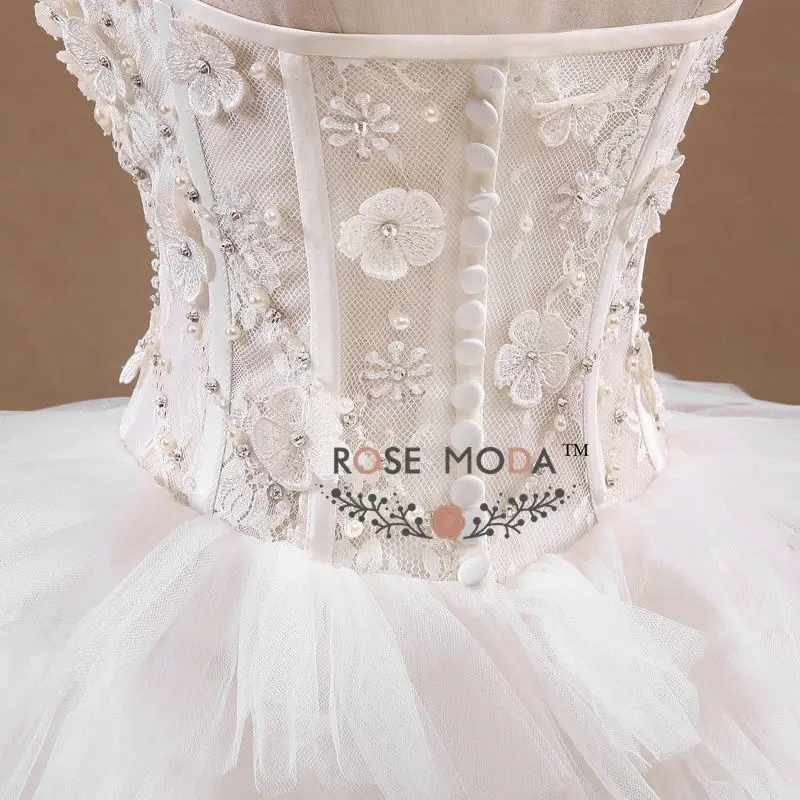 Кружевной Корсет Свадебное бальное платье плиссированная фатиновая