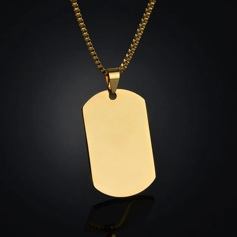 ID Tag Stainless Steel Necklace Gift For Her Him Custom Pictures Image Pendant Engrave Your Photos On | Украшения и аксессуары