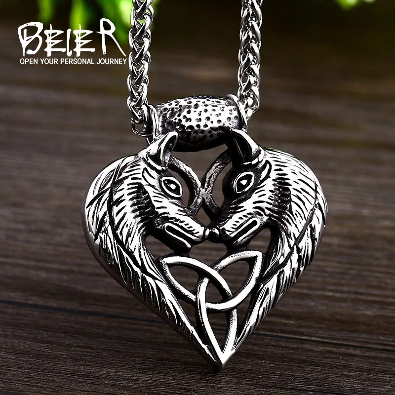 Байер 316L нержавеющая сталь животного двойной головы лошади стильный элегантный