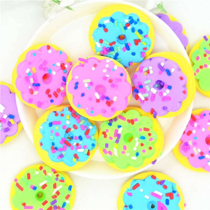 12 шт Полимерная глина пончики Кабошоны кукольный домик торт миниатюрных моделей