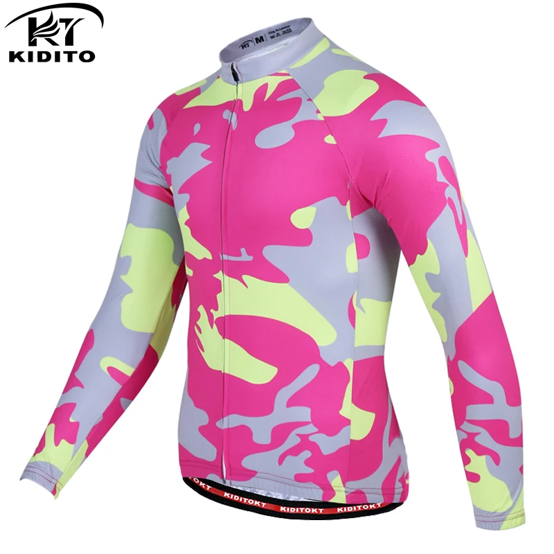 Cycling Jersey KIDITOKT длинный рукав майки для велоспорта быстросохнущие мотобайк, велосипед, велотренажер, Одежда Майо Ропа Ciclismo Спортивная одежда для велосипеда - Цвет: Cycling Jersey
