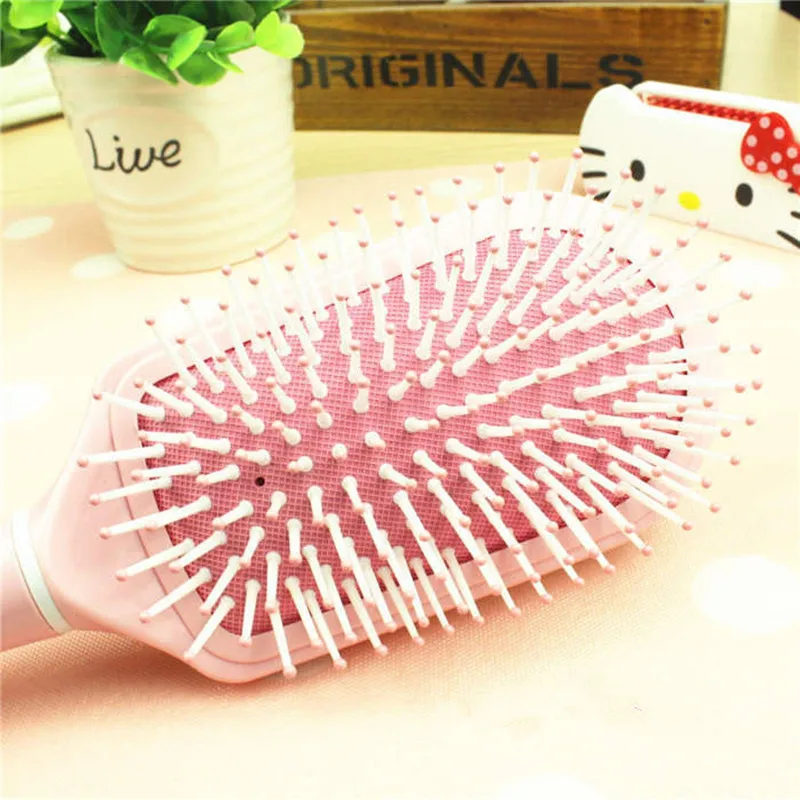 Pink Hello kitty макияж ручная расческа массажер расческа KX-C2788P - Цвет: Pink