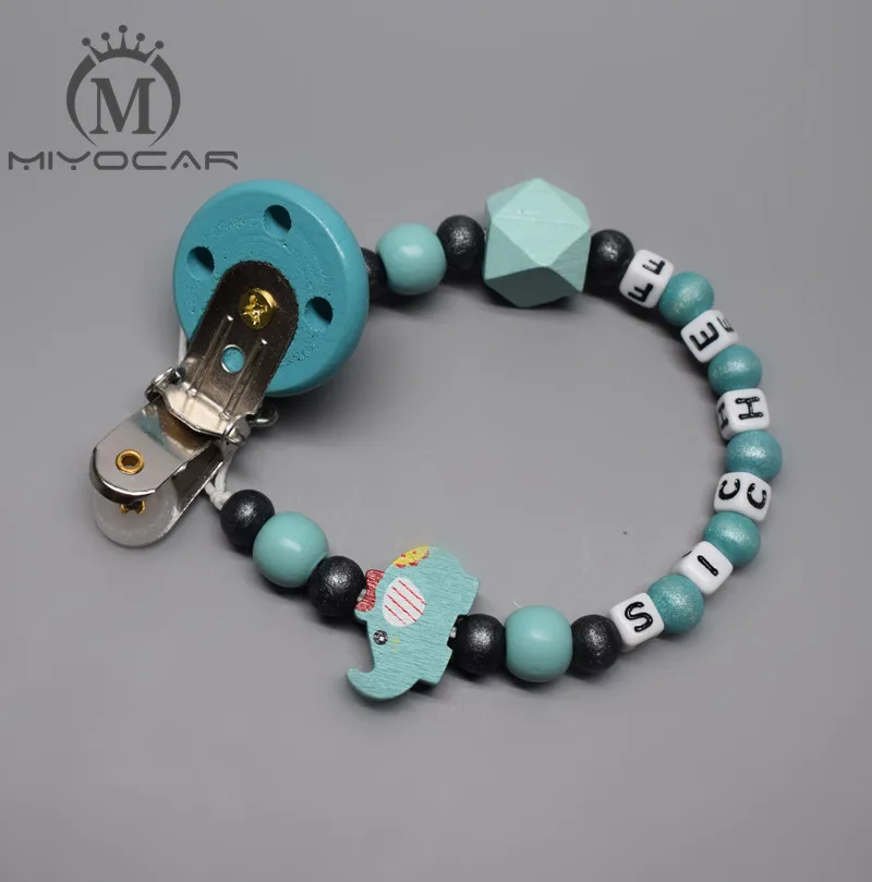 Персонализированные любое имя ручной работы прекрасный зеленый слон деревянные