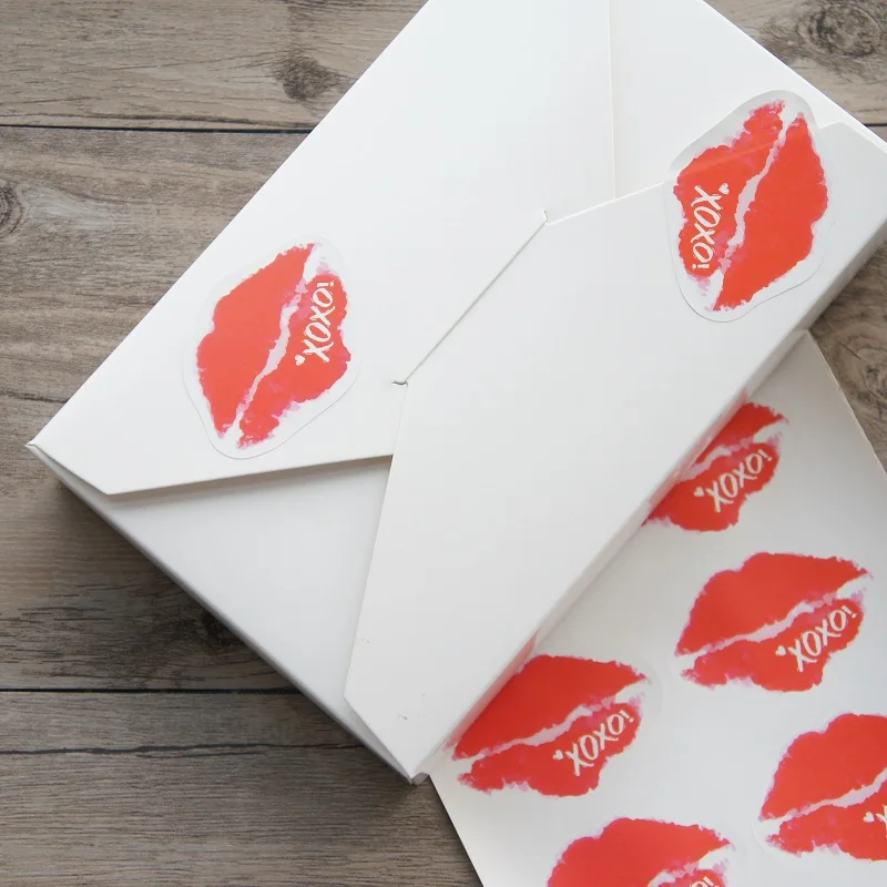 Новый 120 шт. Красный sexy lip Поцелуй бумаги Стикеры s этикетки как Скрапбукинг