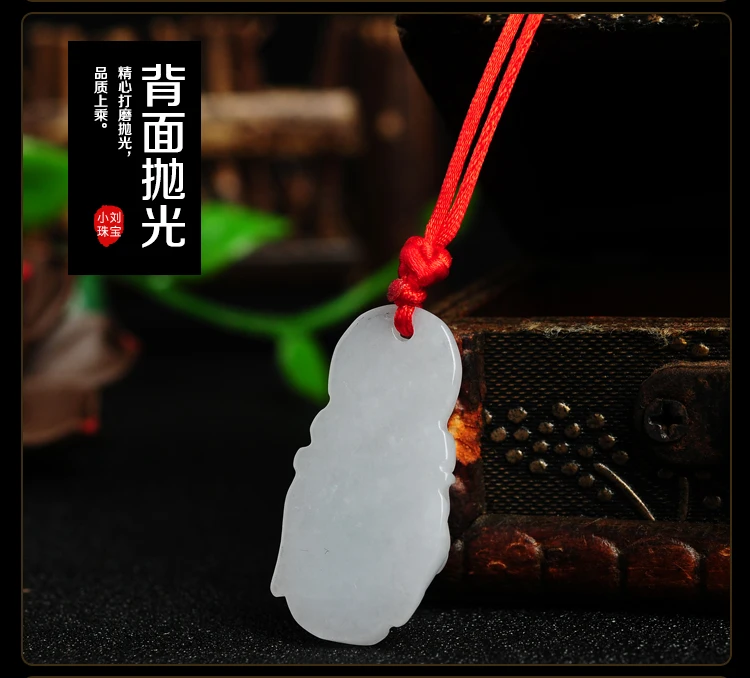 Natural light green yu white waxy LeBron standing Buddha Pendant | Украшения и аксессуары