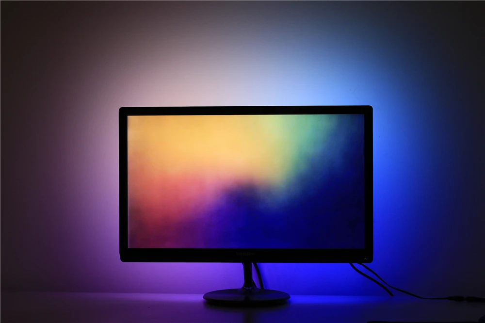 Ambilight USB WS2812B Светодиодная лента HD tv монитор Настольный ПК экран тыловая подсветка ws2812 Пиксельная лента 1 м~ 5 м