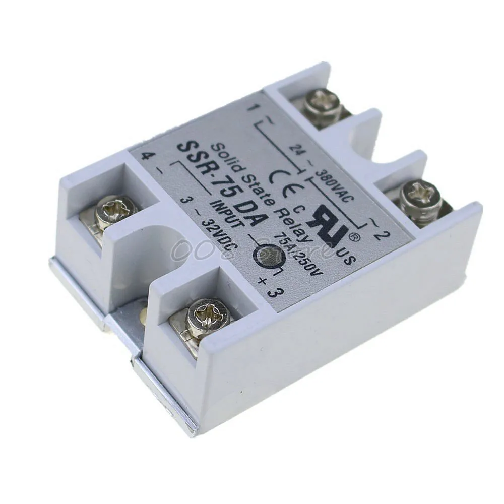 Бесплатная доставка SSR 75DA 75A 3 32V DC TO 24 380V AC твердотельное реле|ac ssr|relay solid staterelay |