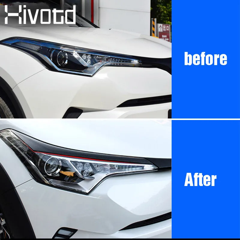 Hivotd для Тойота CHR Toyota C-HR ABS Автомобильная передняя фара лампа полоски-накладки