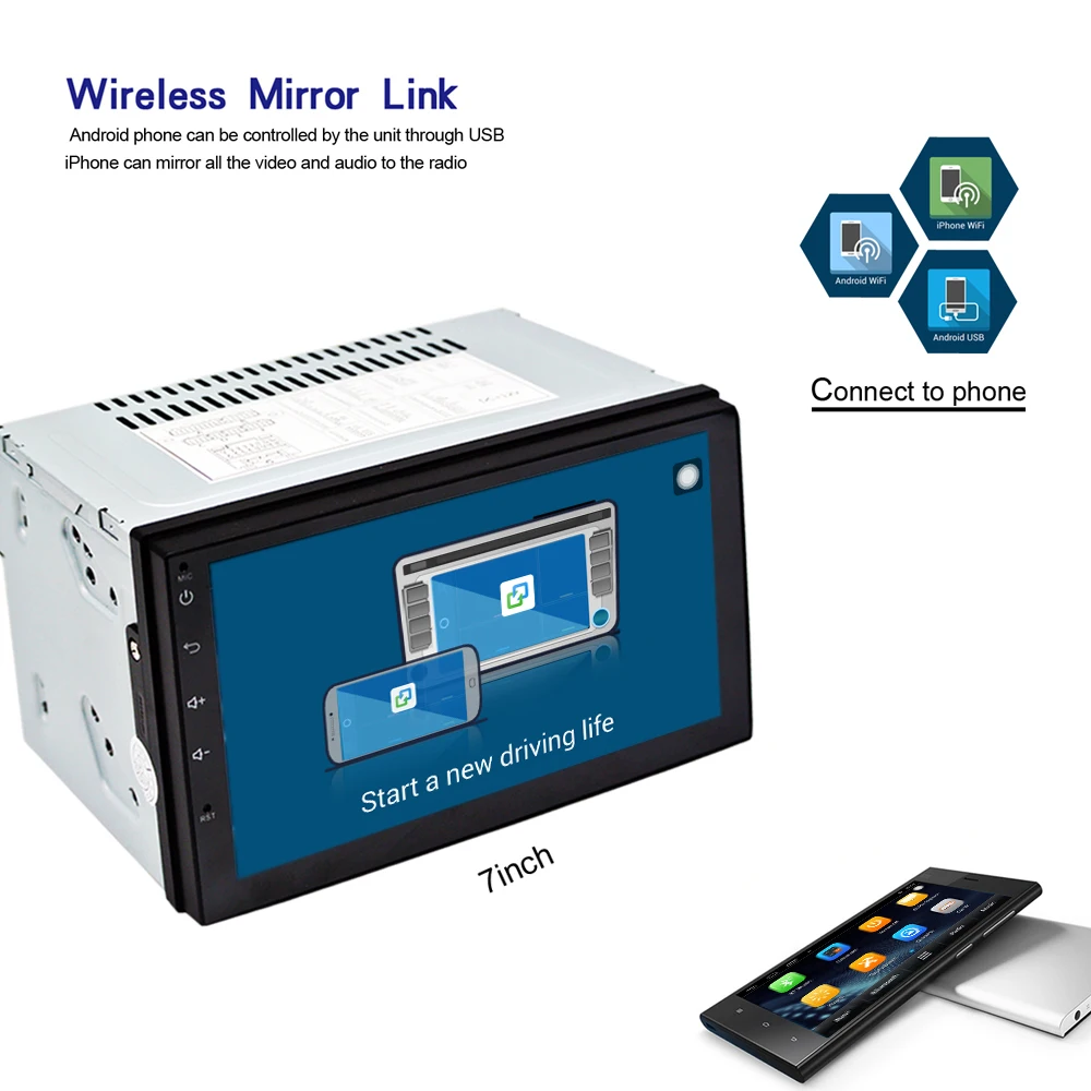 2019 Новый 2din android автомобильный Радио Авто bluetooth двойной din мультимедиа