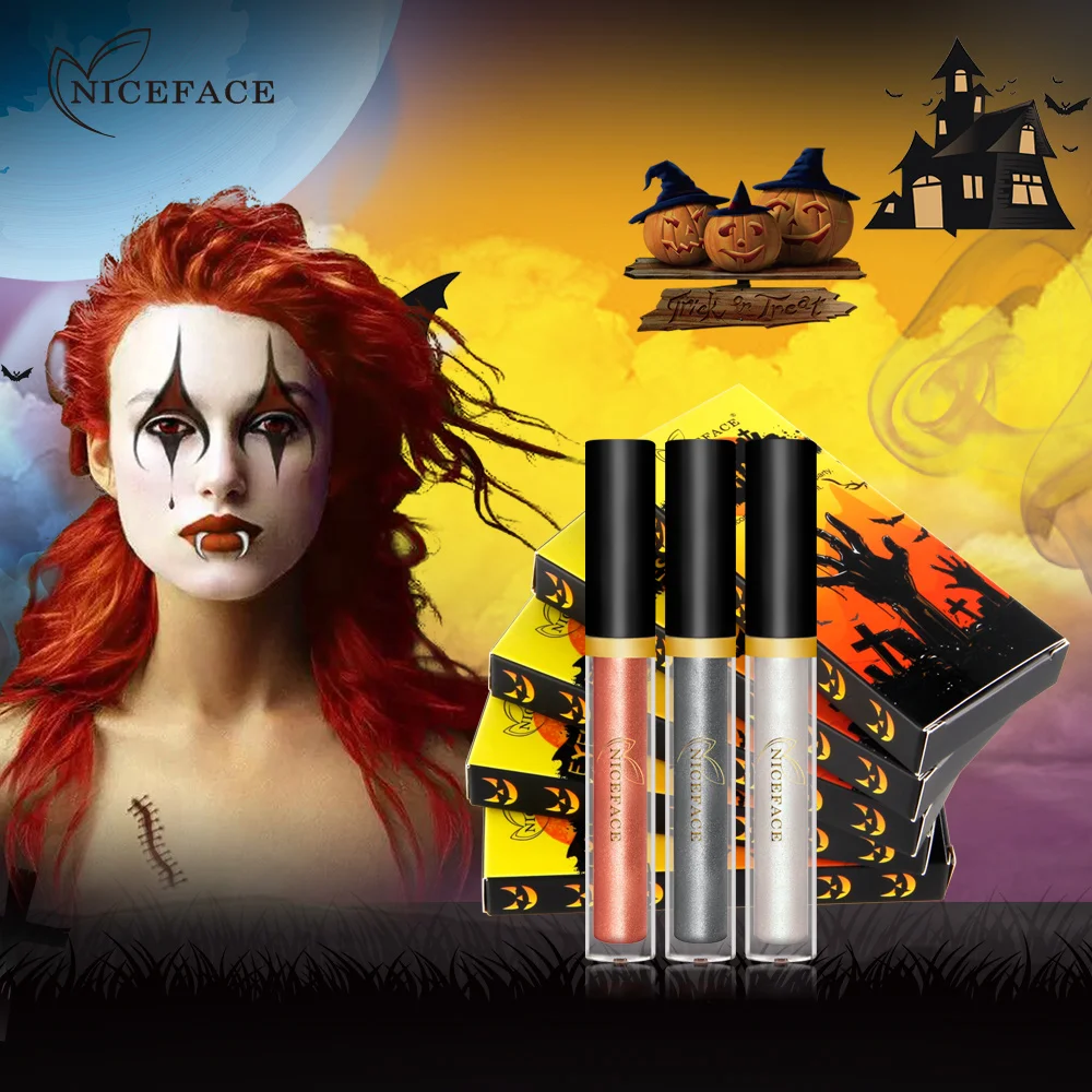 NICEFACE 3 шт./компл. тени для век блеск Жидкий Макияж Тени матовые Крем против
