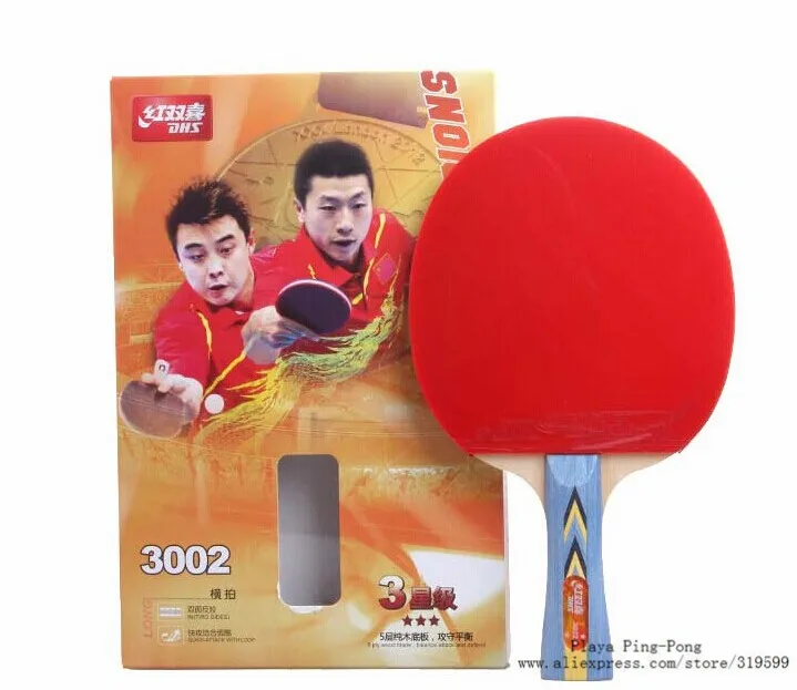 Оригинальная ракетка для настольного тенниса DHS 3 звезды (3002 3006) с резиной