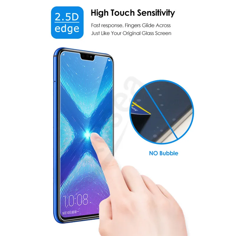 (2 шт. в упаковке) закаленное Стекло для huawei Honor 8X Экран защитная пленка 9 H Ultra Clear