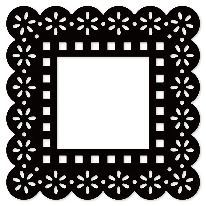 Цветок квадратный круглая оправа металла прорезной трафарет для окраски DIY