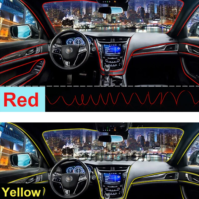 Автомобильная неоновая светящаяся Светодиодная лента для Renault Duster Laguna Megane 2 3 Logan