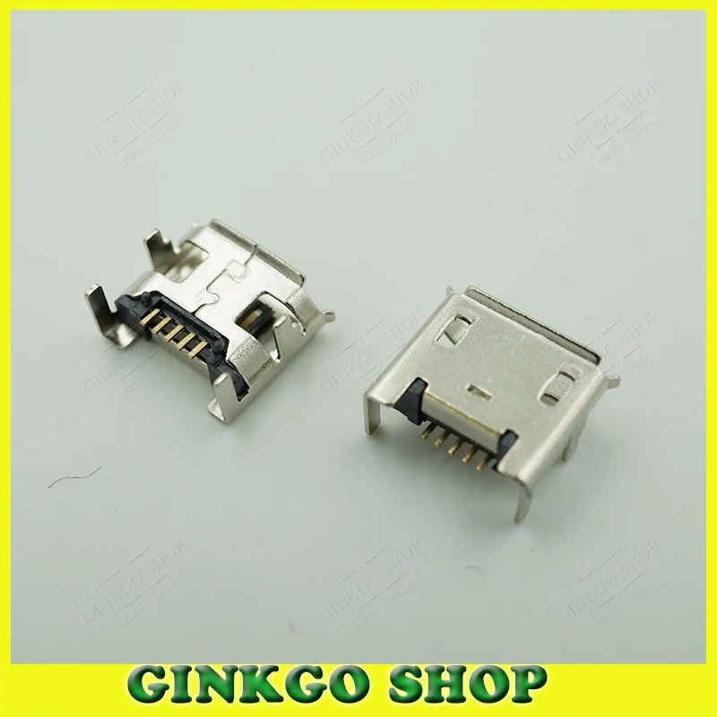25 шт./лот Micro tail charging sockect для Lenovo ThinkPad Tablet 2 4 фута DIP 5pin 180 градусов SMD usb гнездовой