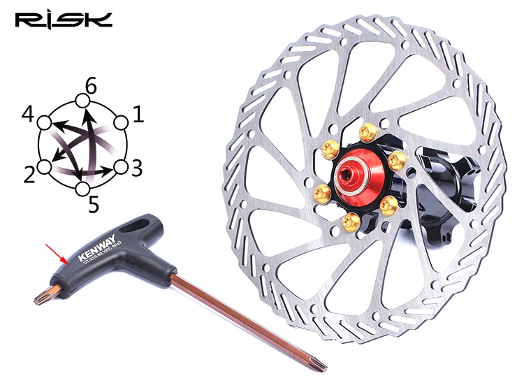 RISK 12 шт. M5* 10 мм T25 Ti болты ротора дискового тормоза для MTB велосипеда шоссейного велосипеда титановый винт ротора Torx для Avid Sram Ultralight
