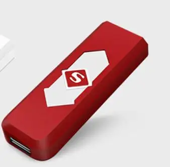 red Креативный Перезаряжаемый USB ветрозащитный беспламенный Электрический зарядный прикуриватель бездымный супер зажигалки Человек X - Цвет: red