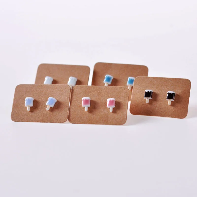 Серьги-Пусеты Из Нержавеющей Стали 1 пара керамические серьги для женщин и