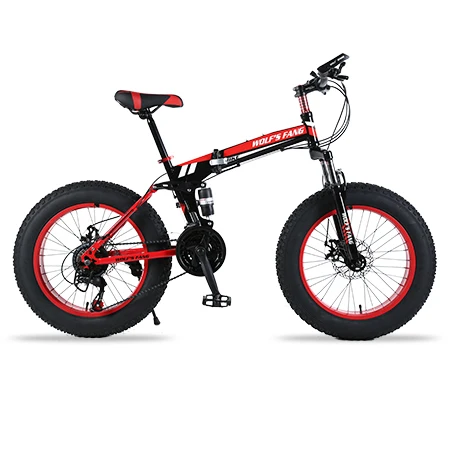 Black red Высокое качество 20''x 4.0 складной Велосипеды 21 скорость фэтбайк дорожный мотоцикл жир велосипед с переменной скоростью велосипеда для различные дорожные условия - Цвет: Black red