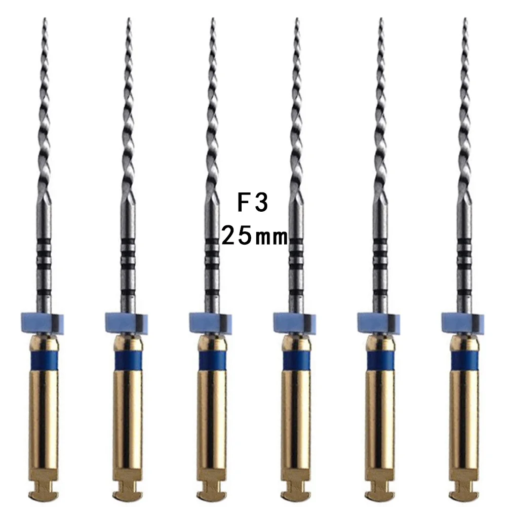1 упаковка (6 шт.) 25 мм F3 стоматологические корневые Канальные напильники Niti Engine