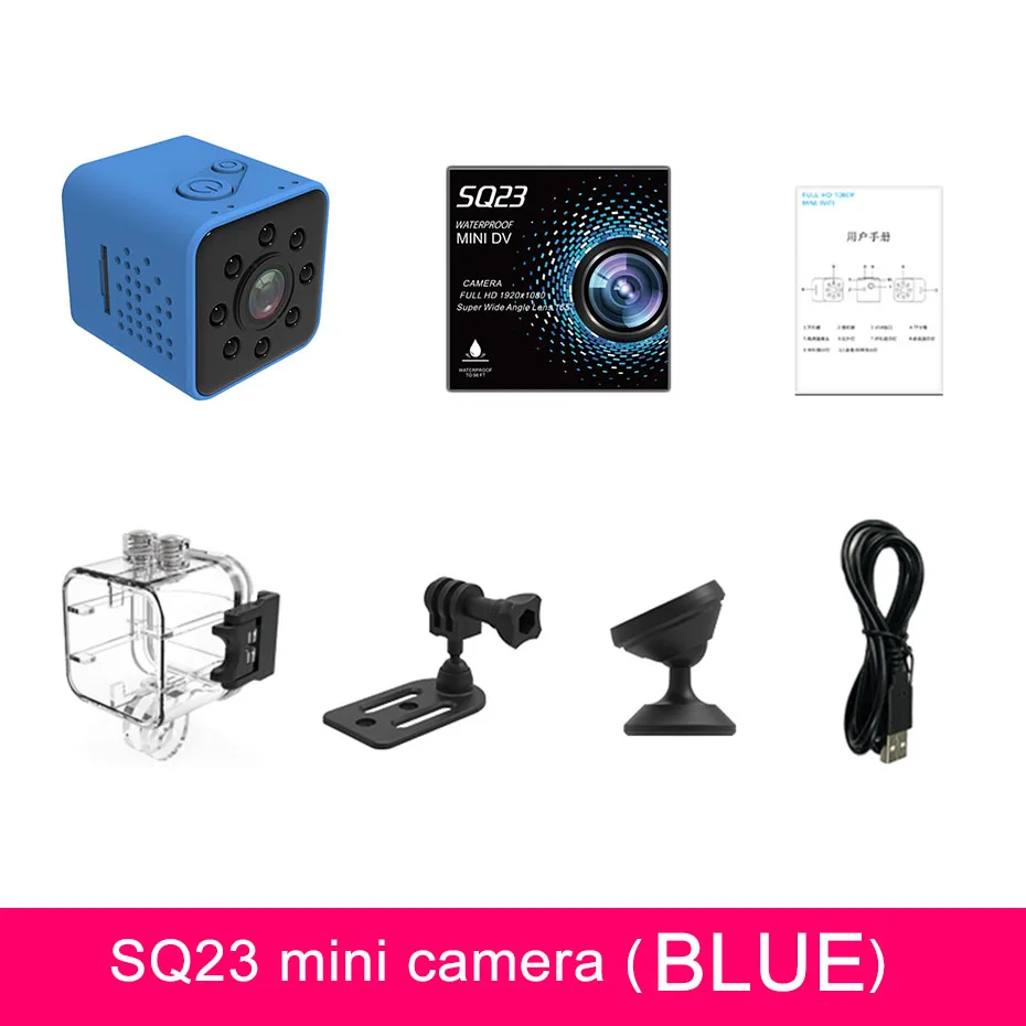 SQ23 blue TiYiViRi SQ23 Wifi камера мини 1080P широкий угол ночного видения мини видеокамера микро камера HD 1080P видео рекордер DVR Pk SQ13 SQ8 - Цвет: SQ23 blue