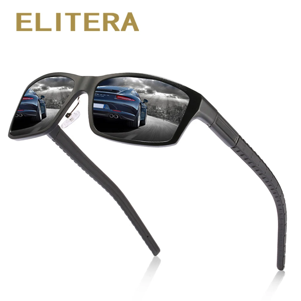 ELITERA мужские HD поляризованные солнцезащитные очки прямоугольные солнцезащитные очки для рыбалки мужские классические брендовые уличные очки
