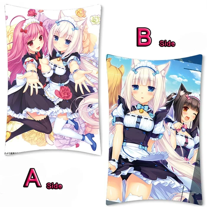 04 Аниме Nekopara Chocolat ванильный Azuki кокосовый клен Dakimakura обнимающий чехол для подушки для тела, наволочка для подушки, 2WAY 35x55 см - Цвет: 04