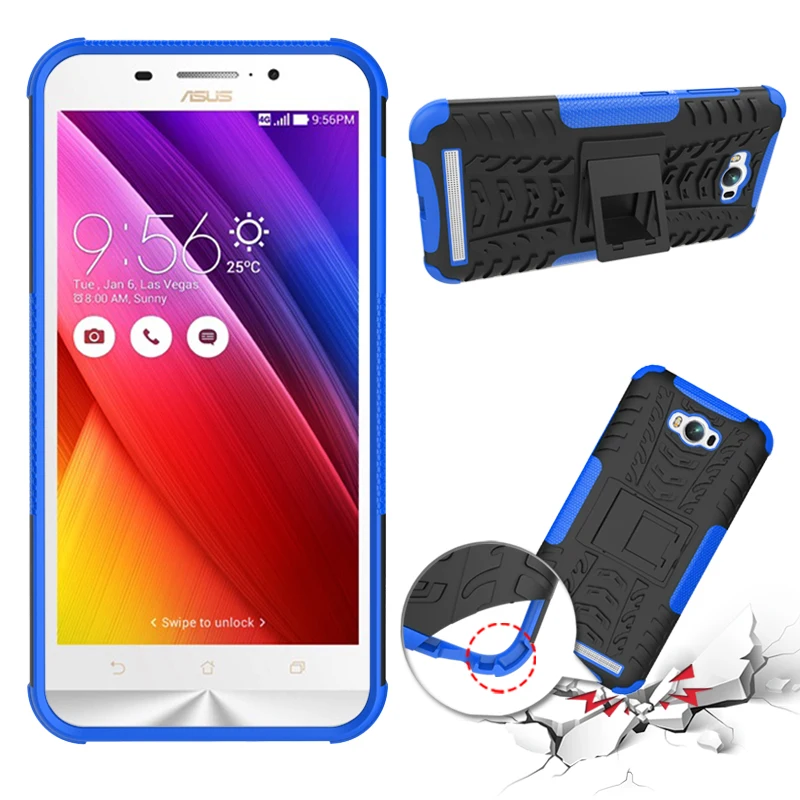 BrankBass 5.5inch For Asus Zenfone Max ZC550KL Case Heavy Rugged Armor Shockproof Kick Stand Cover for | Мобильные телефоны и