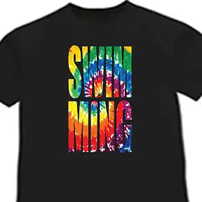 Мужская футболка для плавания с логотипом Tie Dye черная Повседневная унисекс