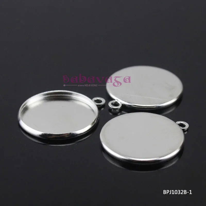 

100pcs 20mm Fashion Cabochon Settings Round Charms Beads DIY Jewelry Accessories