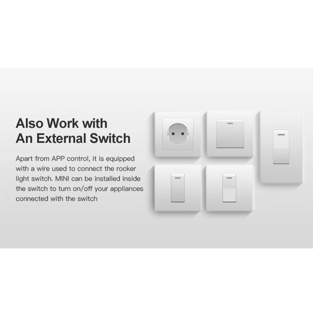 Двухсторонний смарт переключатель SONOFF MINI с дистанционным управлением Wi Fi