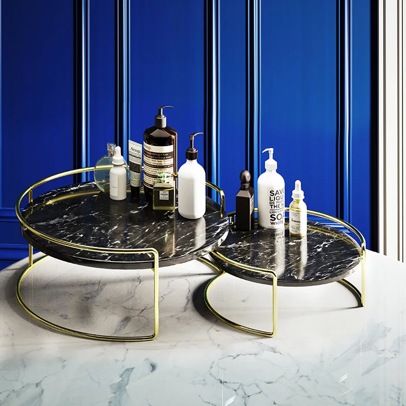 

Storage rack cosmetics storage box skin care dressing table marble rack shelf
