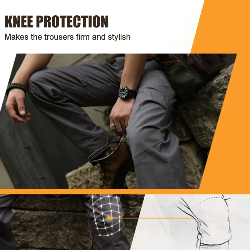 CQB Outdoor Camping Tactical Sports Men's Pants Multi Pockets for Riding Hiking Trekking Cotton Breathable Overalls Trousers|hiking pants|hiking