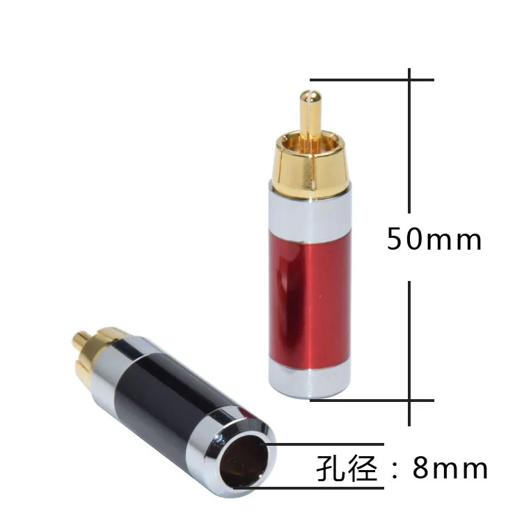 4 шт. ATAUDIO Hifi RCA штекер высокого качества позолоченный RCA разъем для Diy Аудио Кабель