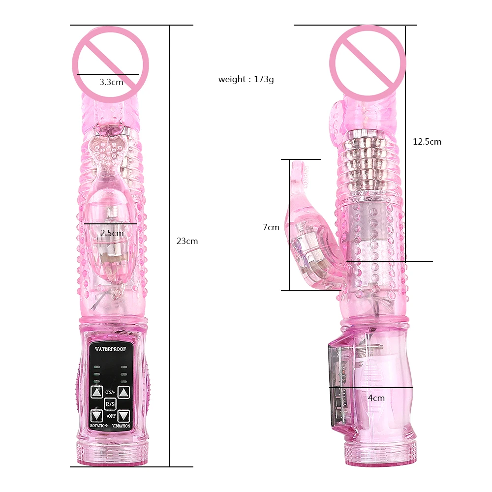 Adult 12 Speeds Up Vibration and Rotation Rabbit Vibrators Female Masturbator G Spot Vibrator Massager Women adult toys Product | Красота и