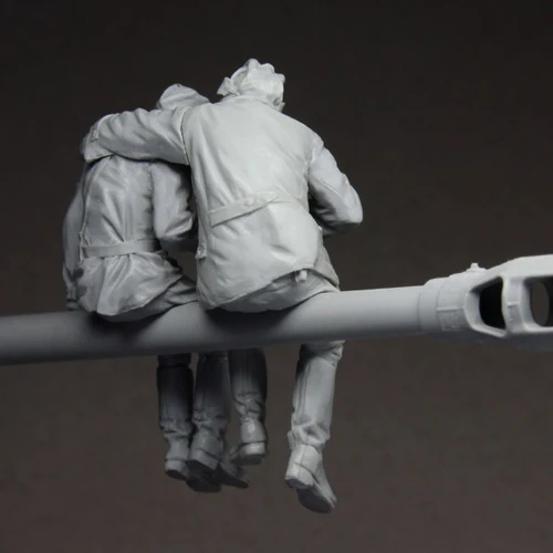 1/35 солдат во время отдыха два человека со стержнем для пистолета набор