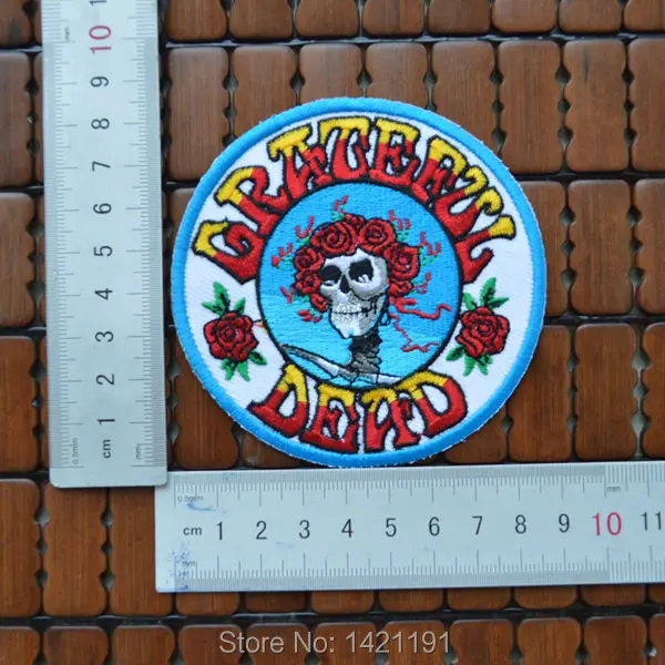 8 5 см &quotgrateful dead&quot череп нашивка аппликации мотоциклы для байкеров значок 1 шт. |