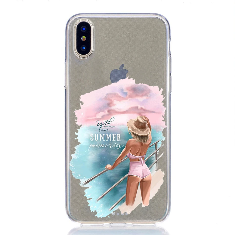Чехол для iphone x xs max xr 6 6s 7 8 plus funda мягкий силиконовый чехол путешествий с кошкой