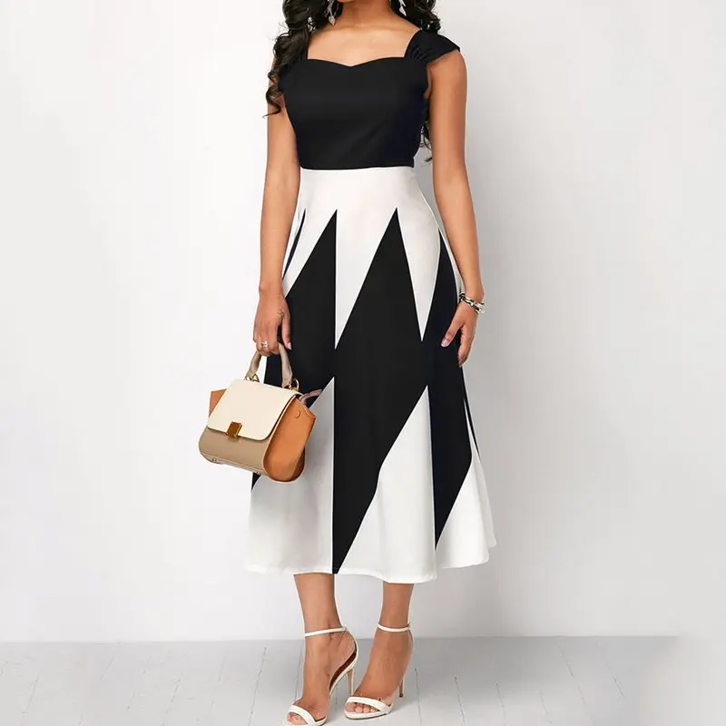 Винтажные летние элегантные вечерние платья средней длины в африканском стиле