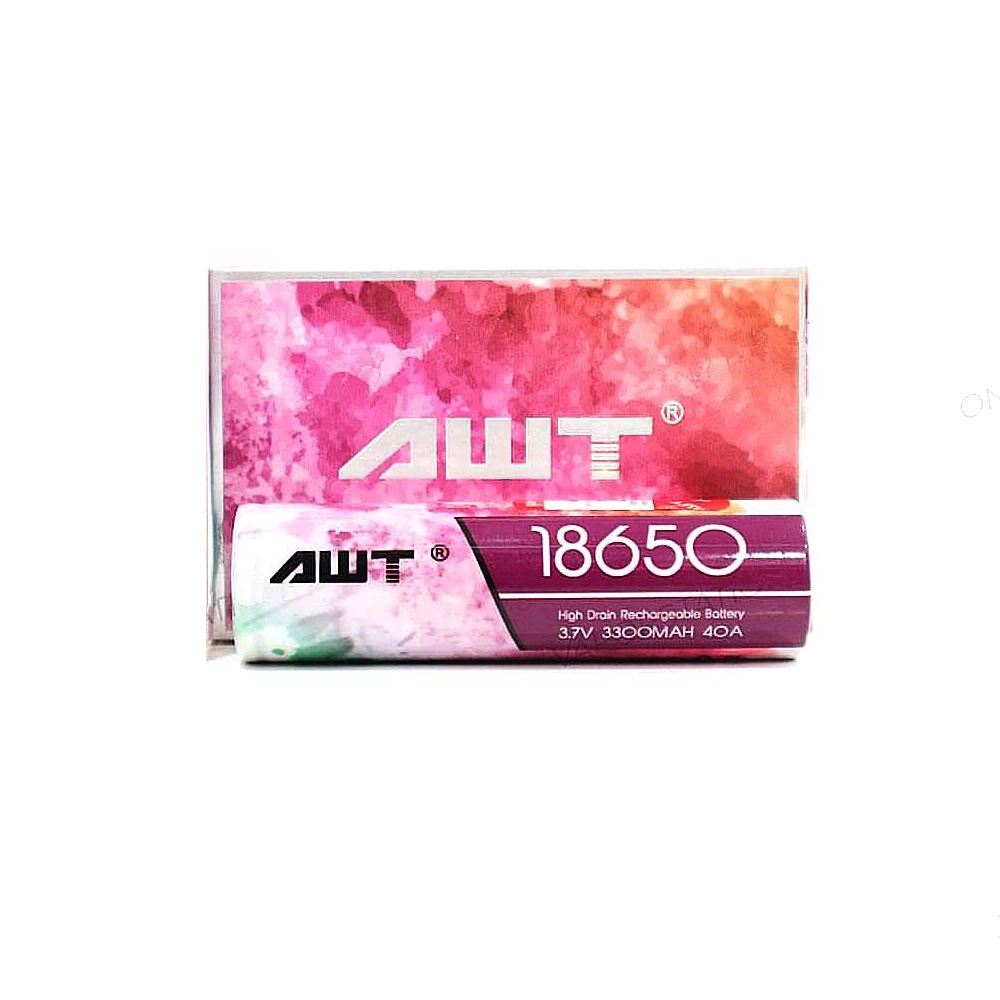 Аккумулятор AWT 18650 3300 мАч 40A литий ионный аккумулятор для Vaporesso Luxe Swag Eleaf iStick Pico Joyetech