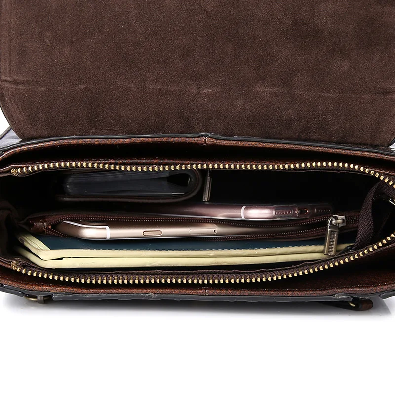 Женская сумка-мессенджер из натуральной кожи с цветочным принтом | Багаж и сумки