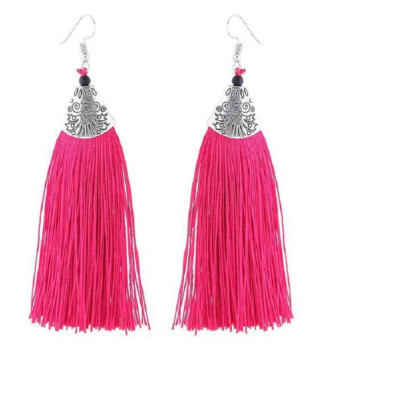 Женские винтажные серьги подвески Find Me большие плетеные длинные в стиле бохо