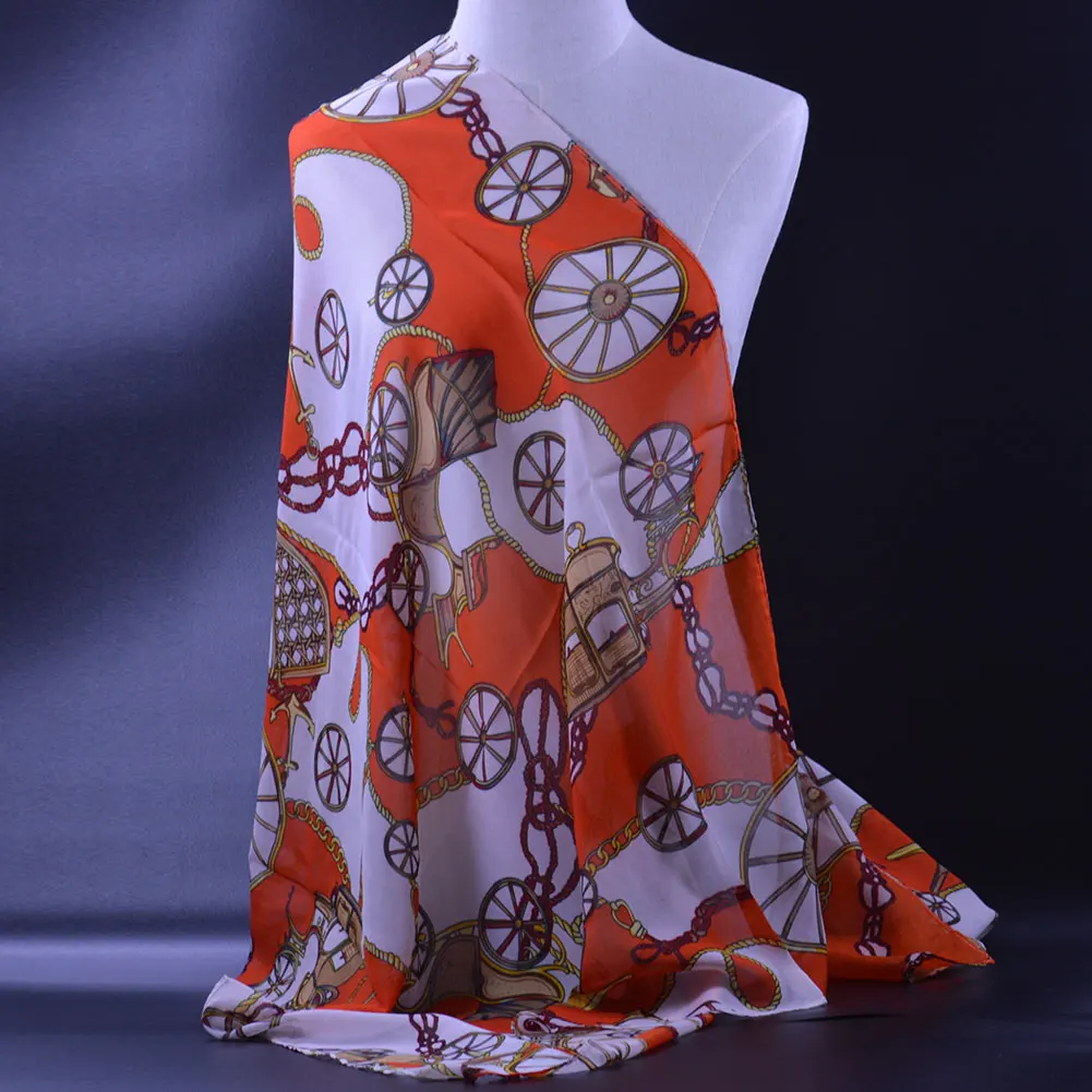 SOKUXILE новый фирменный дизайн женский платок бандана шифон Мягкая цепь карета