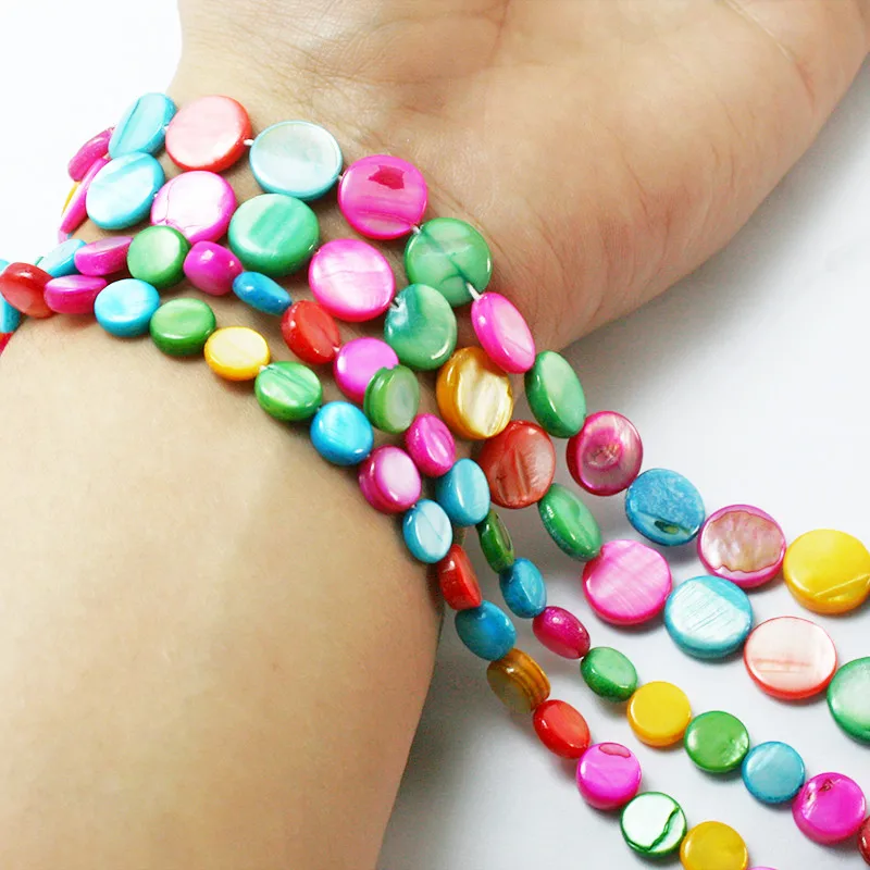 Мода 11 мм приблизительно 33 шт. 7 разных Цвета природного СС В виде ракушки круглый