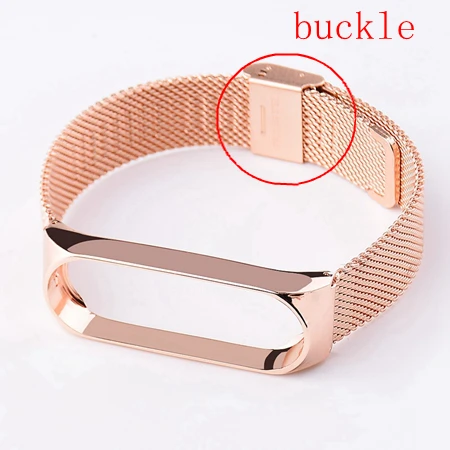 rose buckle YUEDAER mi lanese ремешок для Xiaomi mi band 3 металлический ремешок для Xiaomi mi band 3 браслет для xio mi band 3 ремешок на запястье mi Band 3 - Цвет: rose buckle