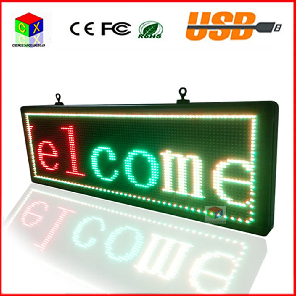 P13RGB 7 color outdoor LED sign 15X53-inch high-brightness programmable scrolling display | Электронные компоненты и