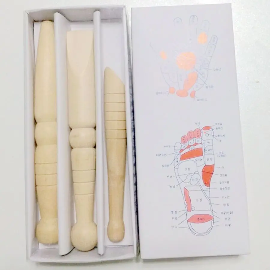 3 шт./компл. Массажная палочка из твердой древесины рефлексотерапия для ног