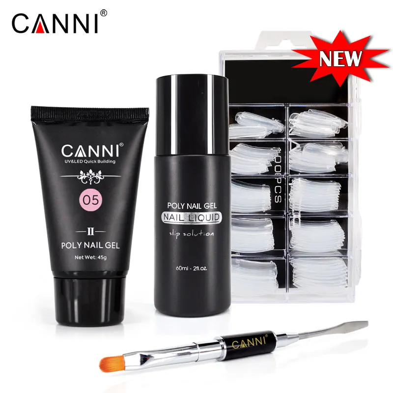CANNI, новинка, продукты для дизайна ногтей, полигель для ногтей, светодиодный, натуральный, прозрачный, Кристальный, акриловый, кумуфлож, прозрачный, удлиненный, полигель