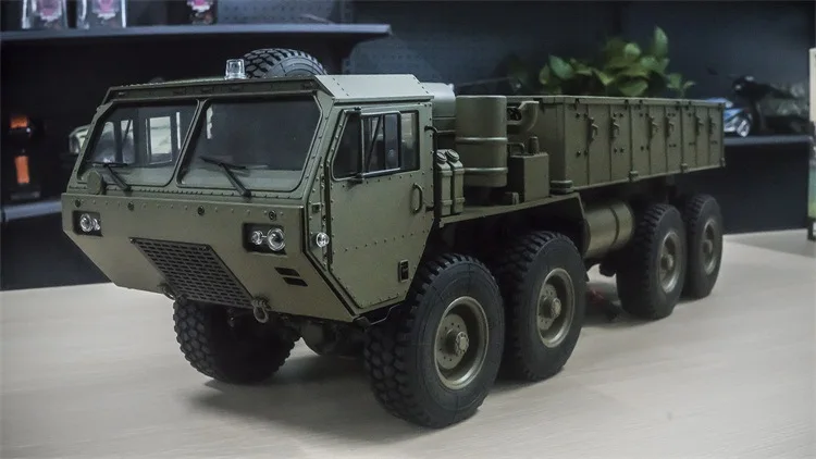 Зеленый 1/12 8X8 грузовик с дистанционным управлением 2,4 ГГц rc США военный грузовик водонепроницаемый, rc автомобиль Размер: 74x22x24 см - Цвет: Зеленый